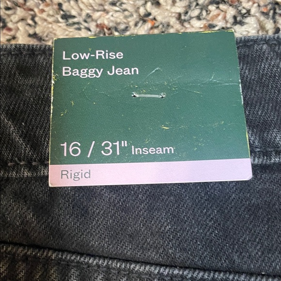 Wild Fable Low Rise Baggy Relaxed Wide Leg Jeans Black Plus Size 16 | NWT - Picture 5 of 6